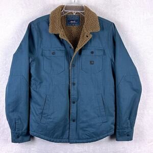 Roark Hebrides Shirt Jacket Mens XS Blue Sherpa Lined Preppy Outdoors Huckberry